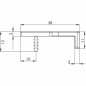 Preview: Profil TRIM Aluminium glanz verchromt L: 595 mm B: 38 mm H: 13 mm